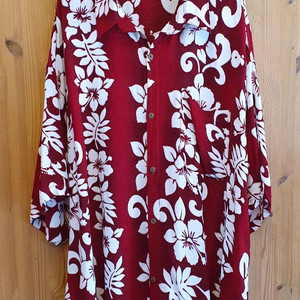 남성130(4XL) . 하와이안 셔츠(딥레드) 이미지