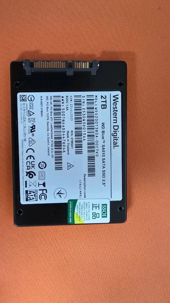 WD Blue SA510 SSD 2TB SATA 이미지