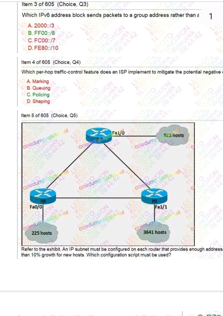 26.05월16일, 03월24일 CCNA(spoto) 덤프 판매합니다. 이미지