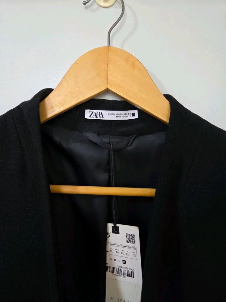 ZARA MAN 블랙 롱 가디건 코트 XL 남성코트 이미지