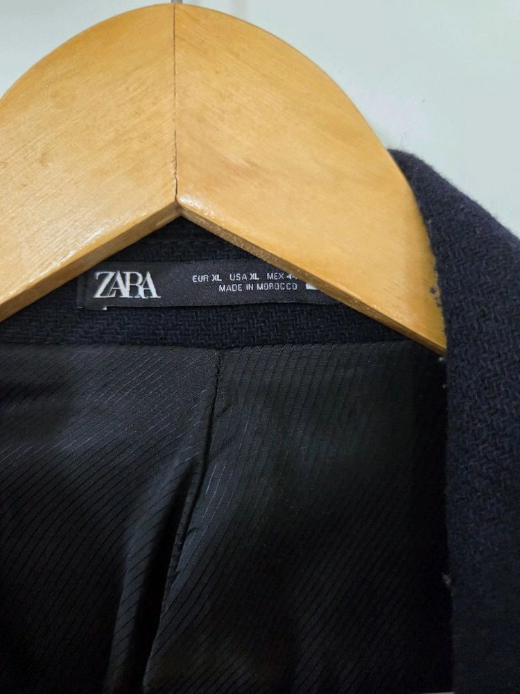 ZARA MAN 블랙 클래식 롱 코트 XL 남성코트 이미지