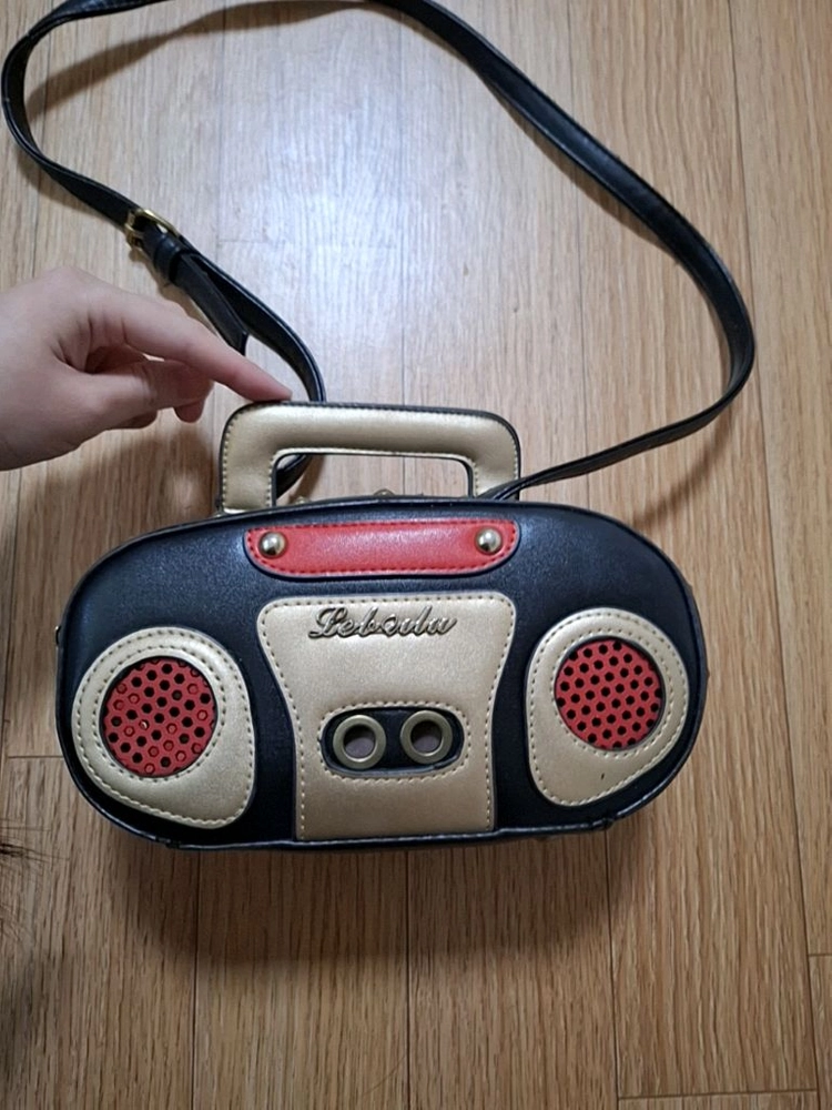 빈티지 블루투스 스피커 크로스백 이미지