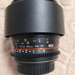 삼양 85mm T1.5 AS IF UMC 수동 렌즈. 캐논 마운트 이미지