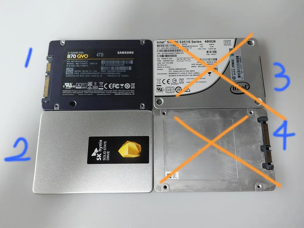 삼성 4Tb, SK 1Tb ssd - 안심되는 중고거래