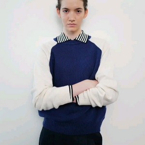 문달 테드 래글런 니트 Ted Raglan knit 네이비 유니섹스 이미지