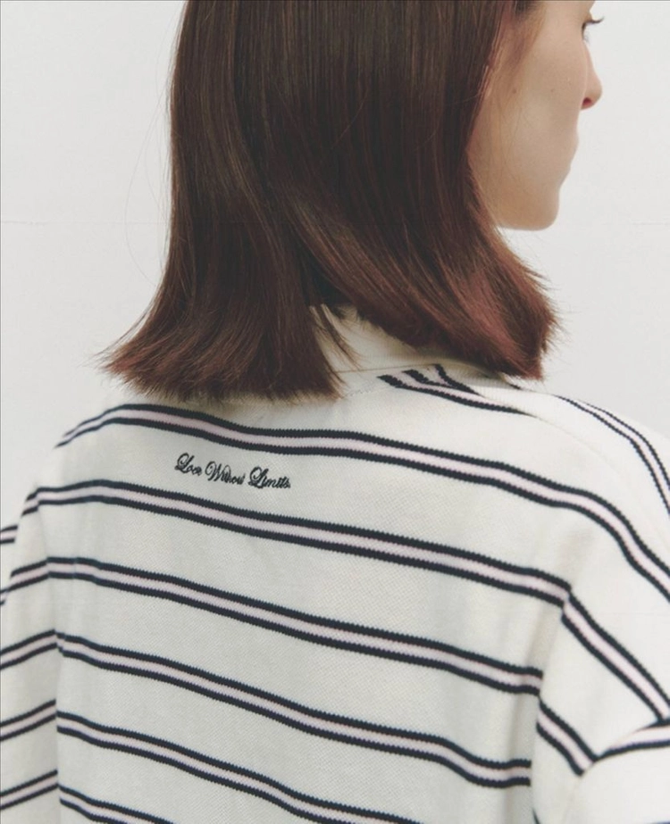 누아르나인 스트라이프 피케 티셔츠(카라티,럭비티) 이미지
