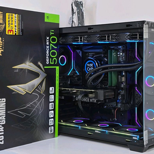 (새제품 RTX5070Ti, 9800X3D 수랭 블랙)32GB, 1000W, 수랭쿨러, 방송게이밍컴퓨터본체 이미지