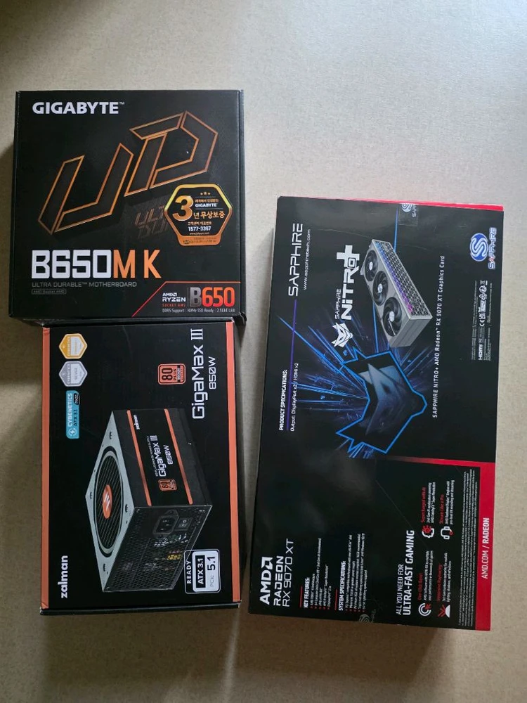 7500f + 9070xt+32g+1tb ssd pc본체 데스크탑 팝니다 이미지
