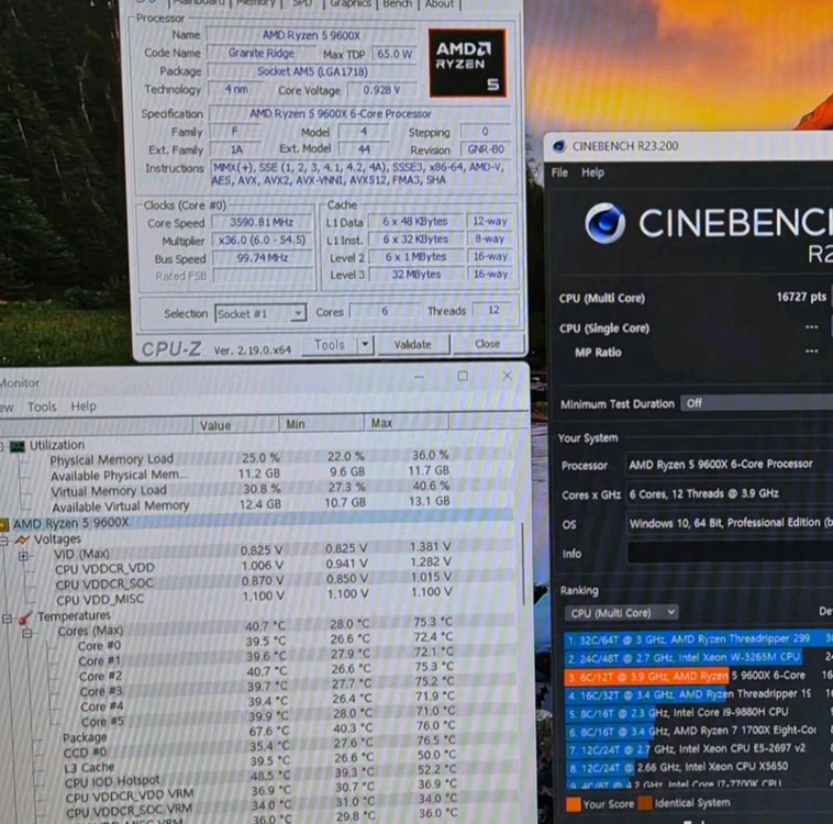 AMD 라이젠5 9600X (그래니트 릿지) 이미지