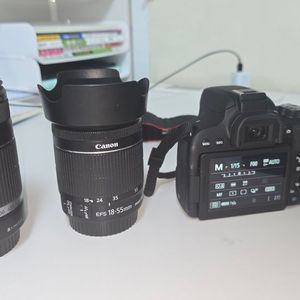 [정품/박스] 캐논 DSLR 800D + 렌즈 2종(번들/망원) 입문용 풀세트 판매합니다. 이미지
