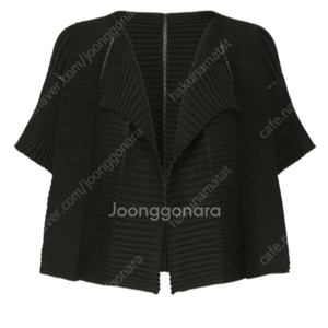 이세이미야케 플리츠플리즈 칼럼니트 가디건 블랙 새상품 이미지