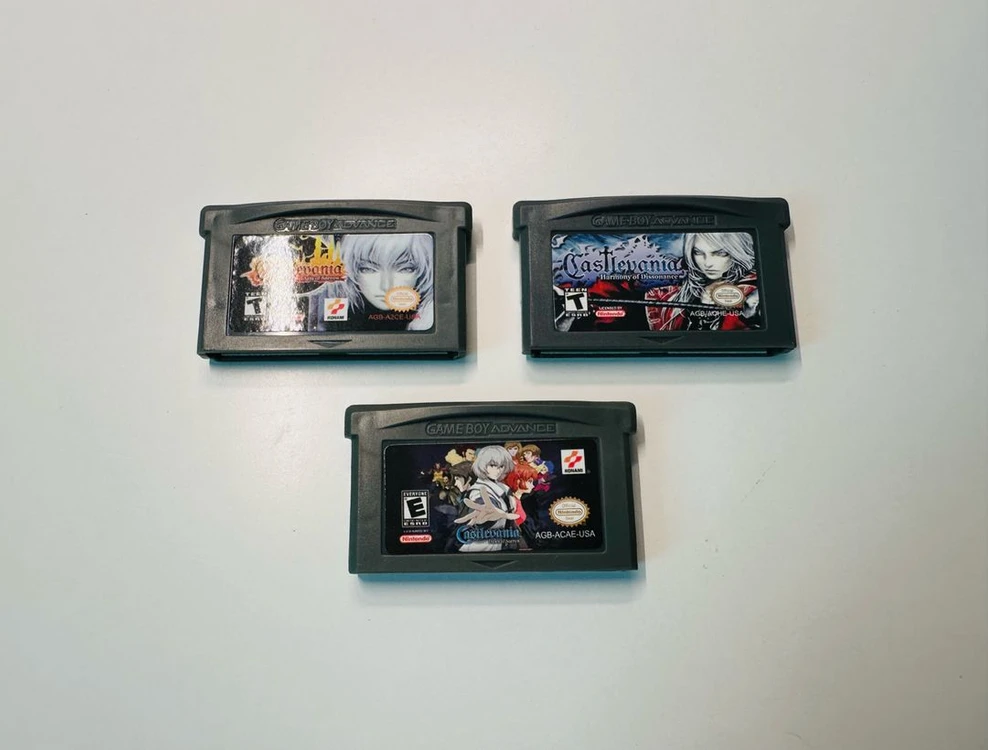 닌텐도 GBA 게임보이 어드밴스 악마성 드라큘라 3종 북미판 알팩 판매 이미지