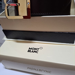 독일 명품 MONTBLANC 몽블랑 골드 리버서블 벨트 이미지