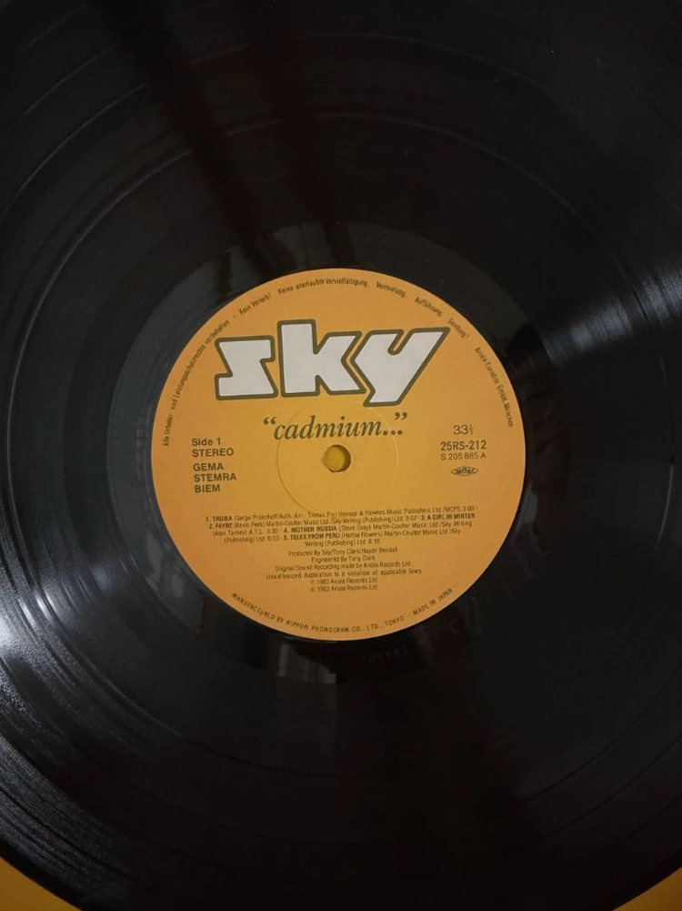 (프로그레시브 록, 스카이 5집)Sky Cadmium LP 이미지
