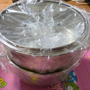 새상품-퀸센스 디유 스텐 2단 찜냄비 찜기 24cm(인덕션 사용가능) 이미지