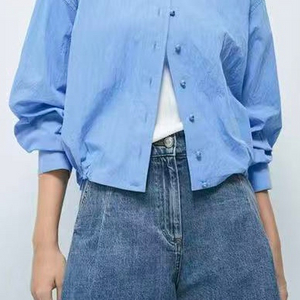 오브ㅈ ㅔ 블라우스 블루 이미지