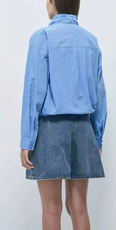 오브ㅈ ㅔ 블라우스 블루 이미지