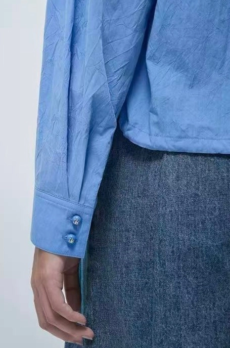 오브ㅈ ㅔ 블라우스 블루 이미지
