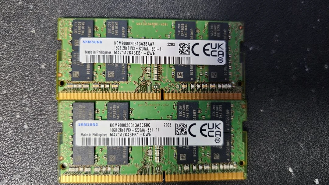 노트북용 삼성 ddr4 16g 3200 램 팔아요 1개당 12만원 - 안심되는 중고거래