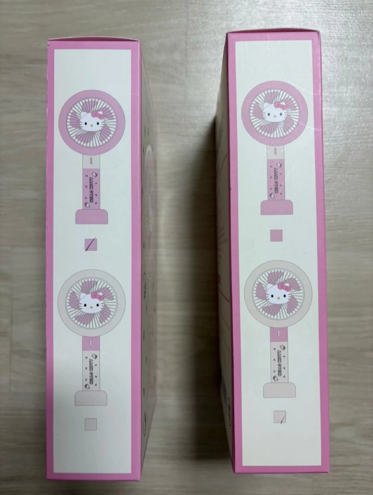 LED 무드등 라이트 산리오 헬로키티 휴대용 탁상용 스탠딩 선풍기 새상품 화이트/ 핑크 이미지