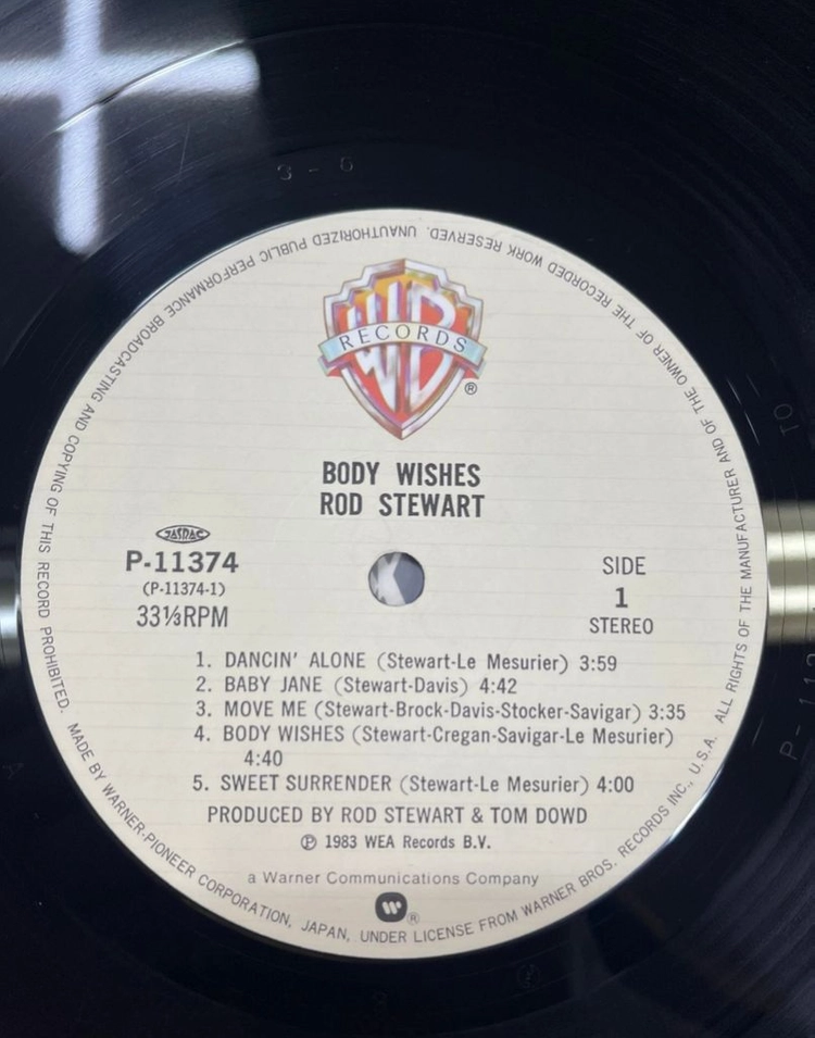Rod Stewart / Body Wishes 엘피 이미지