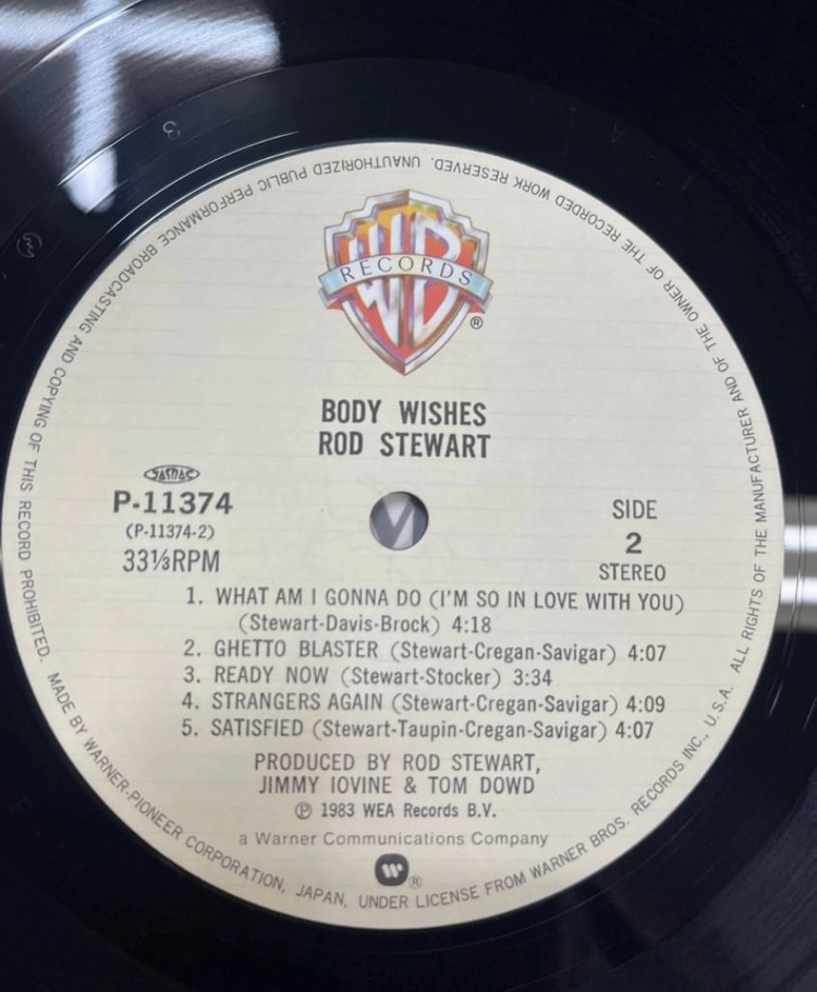 Rod Stewart / Body Wishes 엘피 이미지