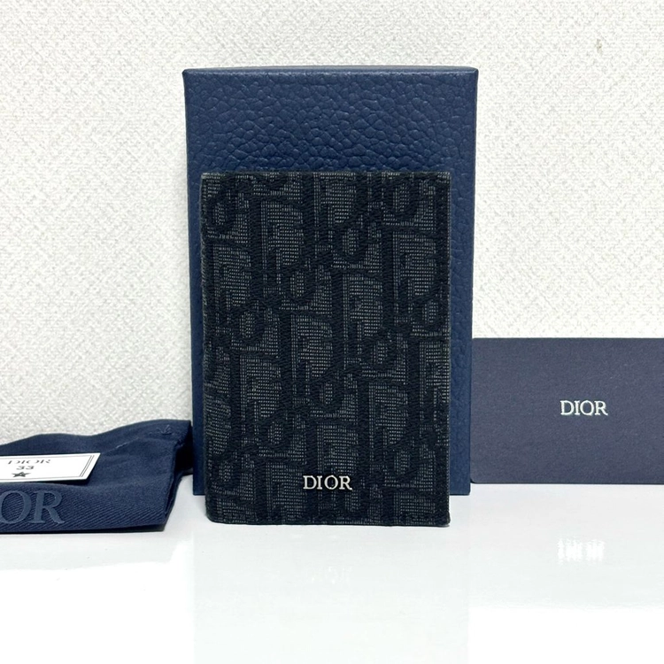 디올 오블리크 자카드 버티컬 카드지갑 이미지