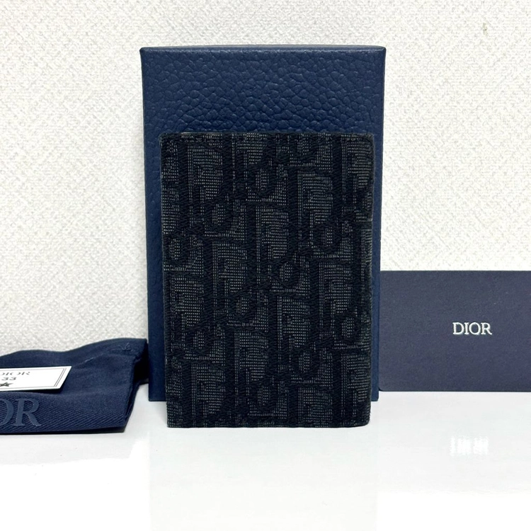 디올 오블리크 자카드 버티컬 카드지갑 이미지