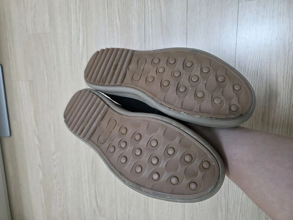 누벅 가죽 로퍼 블랙 250 - 칸투칸 남성용 인디스티치 로퍼 RKHQ23 이미지