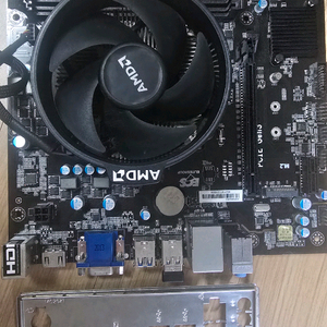 AMD A320M-M3D 메인보드 + 라이젠2200g cpu 이미지