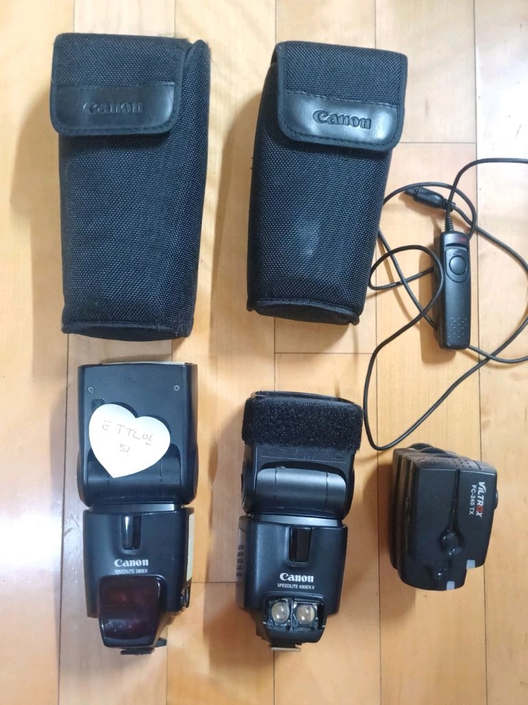 캐논 스트로보 플래시 2개 580ex 430ex 이미지