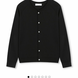 비슬로우 가디건 BESLOW CREW NECK RELAXED SHORT CARDIGAN BLACK사이즈 L 이미지