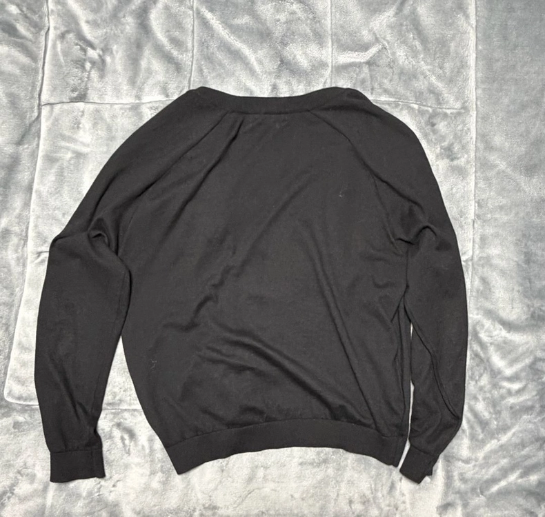 비슬로우 가디건 BESLOW CREW NECK RELAXED SHORT CARDIGAN BLACK사이즈 L 이미지