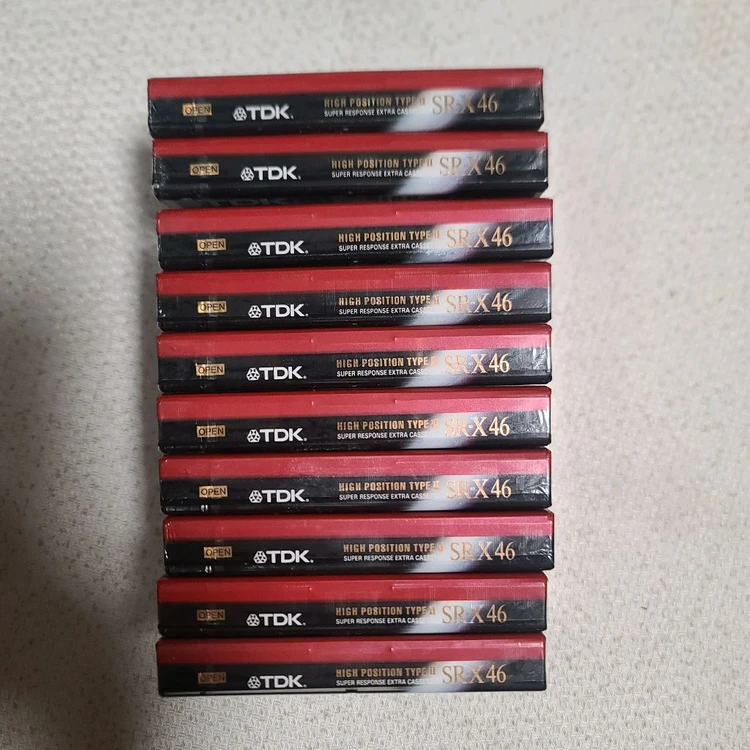 tdk sr-x 46분 카세트테이프 10개 세트 이미지