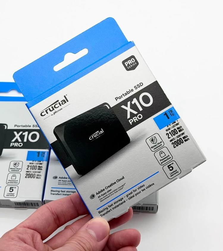 미개봉 마이크론 Crucial 정품 1TB USB-C 2100MB/s 외장 SSD 이미지