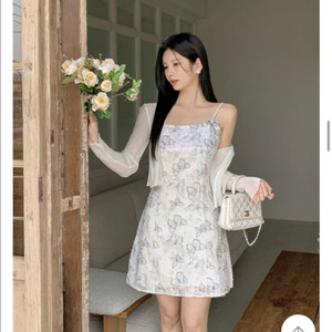 (새상품)나비 나시원피스 미니원피스M 이미지