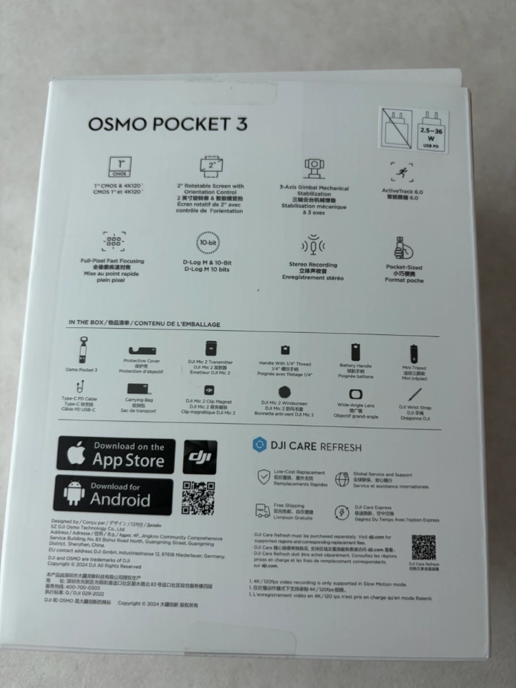 DJI 오즈모 포켓3 크리에이터 콤보 단순개봉 (SD 128GB 포함)팝니다 이미지