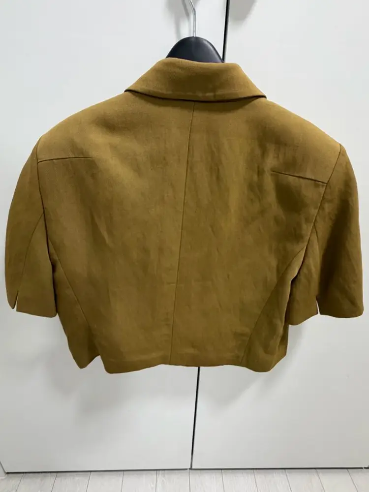 타임 크롭 린넨 블렌드 반팔 자켓 이미지