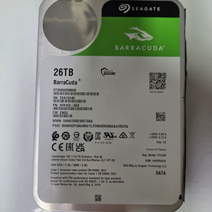 씨게이트 26TB HDD 시놀로지 유그린 NAS 나스용 하드디스크 바라쿠다 BARRACUDA(=아이언울프 Exos) 이미지
