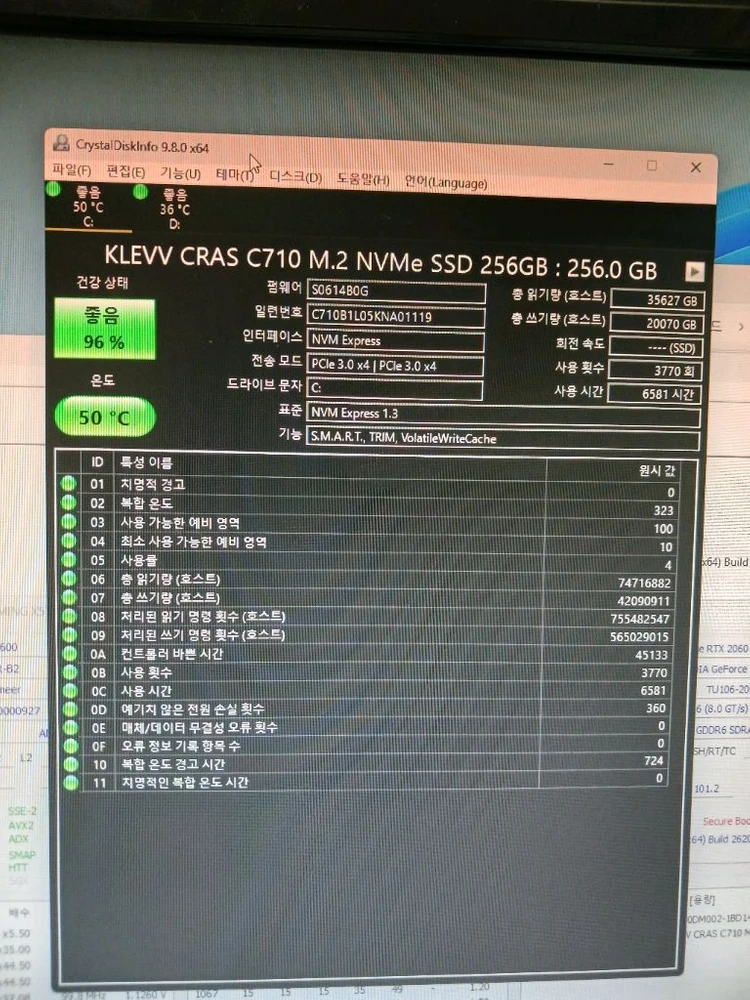 KLEVV CRAS C710 M.2 NVME SSD 256GB 이미지