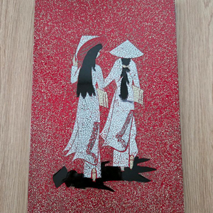 아오자이 베트남 전통 의상 그림 액자 이미지