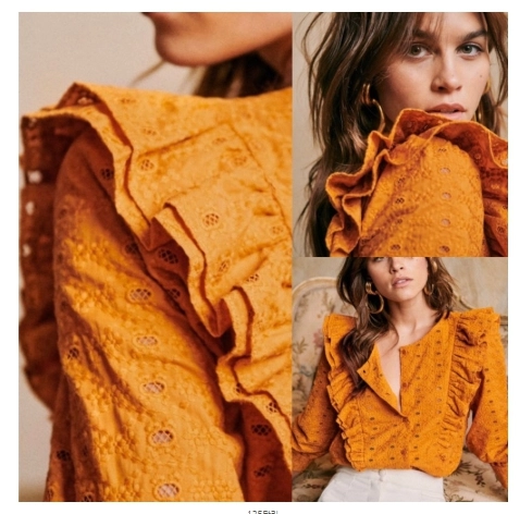 SEZANE 세잔 세잔느 레이스 펀칭 블라우스 EUR 40 사이즈 새상품 정품 이미지