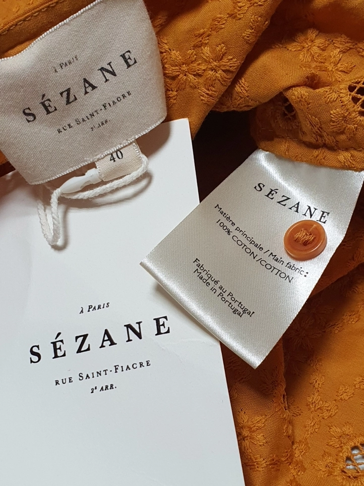 SEZANE 세잔 세잔느 레이스 펀칭 블라우스 EUR 40 사이즈 새상품 정품 이미지