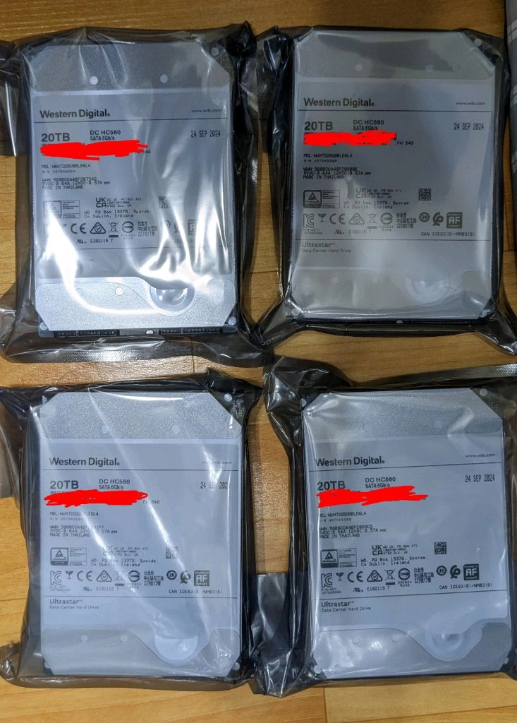 WD Ultrastar HDD 20TB, 22TB 3.5인치 하드디스크 이미지