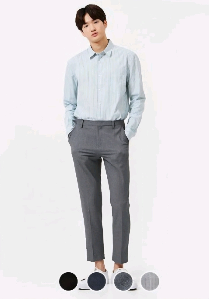 지오다노 여름 슬랙스 새제품 31 블랙 그레이 이미지