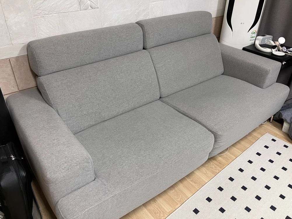 모던한 그레이 패브릭 2.5인 소파 이미지
