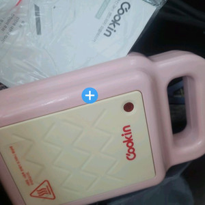 쿠킨 2in1 샌드위치 와플 메이커 핑크 이미지