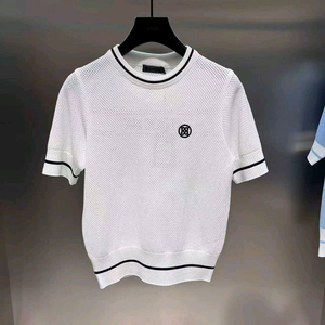 G/FORE 화이트 반팔 니트 골프웨어 이미지