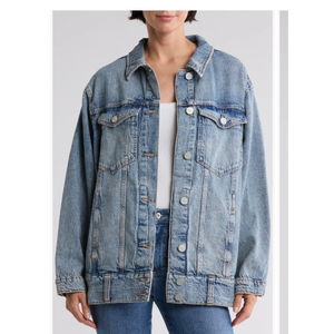 올세인츠 ALLSAINTS 오버핏 디스트로이드 데님 자켓 M사이즈 정품 이미지