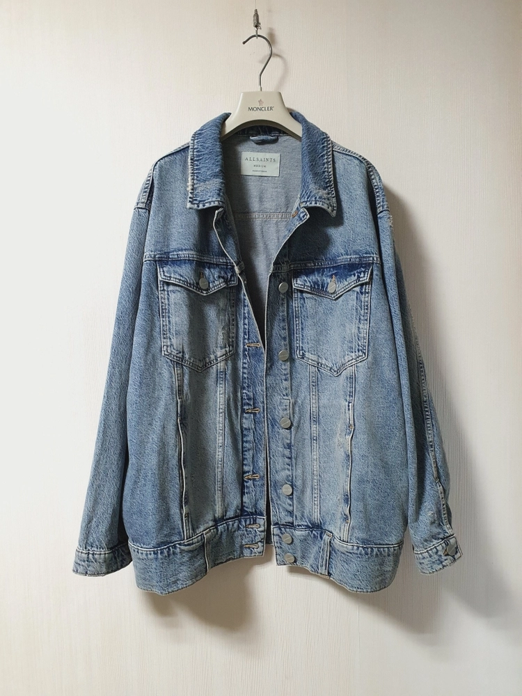올세인츠 ALLSAINTS 오버핏 디스트로이드 데님 자켓 M사이즈 정품 이미지